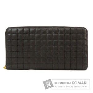 Celine Charm Quilted Long Wallet Calfskin